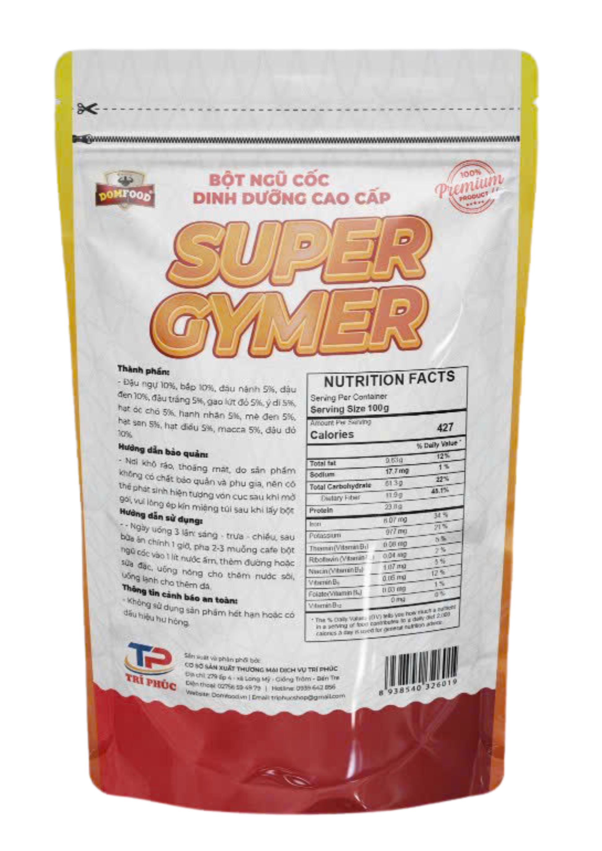 Combo 2kg ngũ cốc tập Gym ( mỗi túi 1 kg)