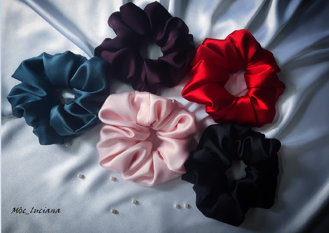 [HCM] Đồ cột tóc Lụa-Satin bồng bềnh cao cấp sang trọng_Scrunchies