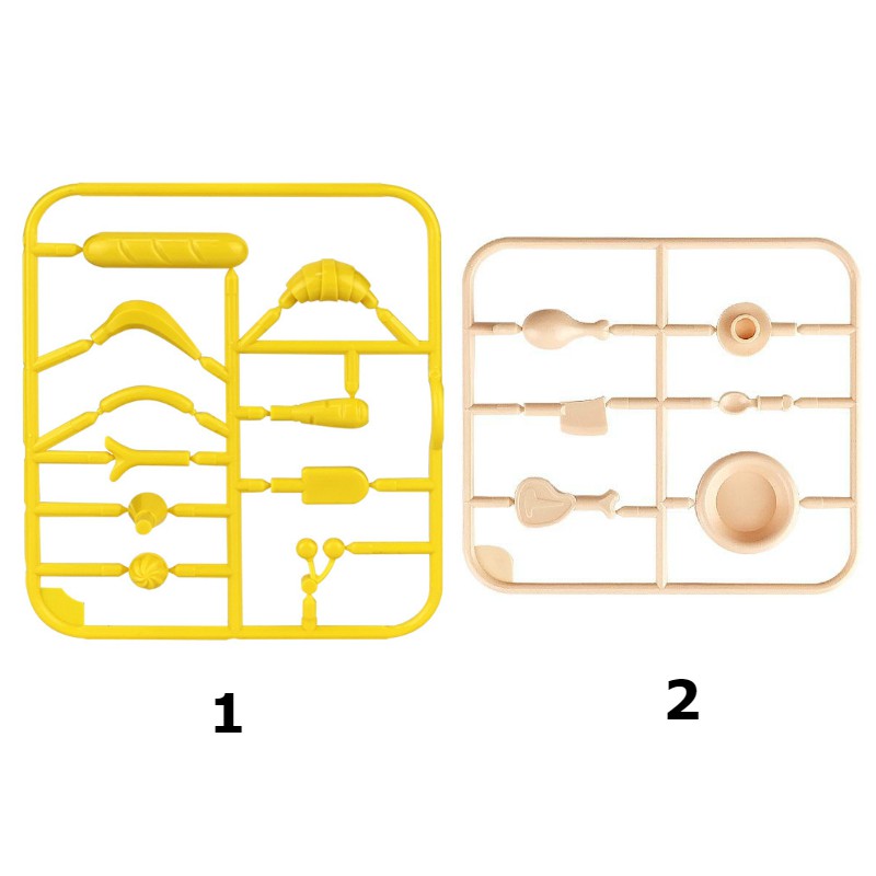 Phụ Kiện NO.252 - Vỉ Phụ Kiện Vật Dụng Đồ Dùng Trong Nhà Bếp Dao Đĩa Chuối Thịt Bánh Mì Chuối Hoa Quả