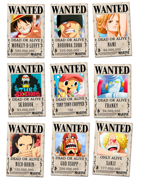 (Quà Tặng) 1 Hình dán Poster One Piece ngẫu nhiên