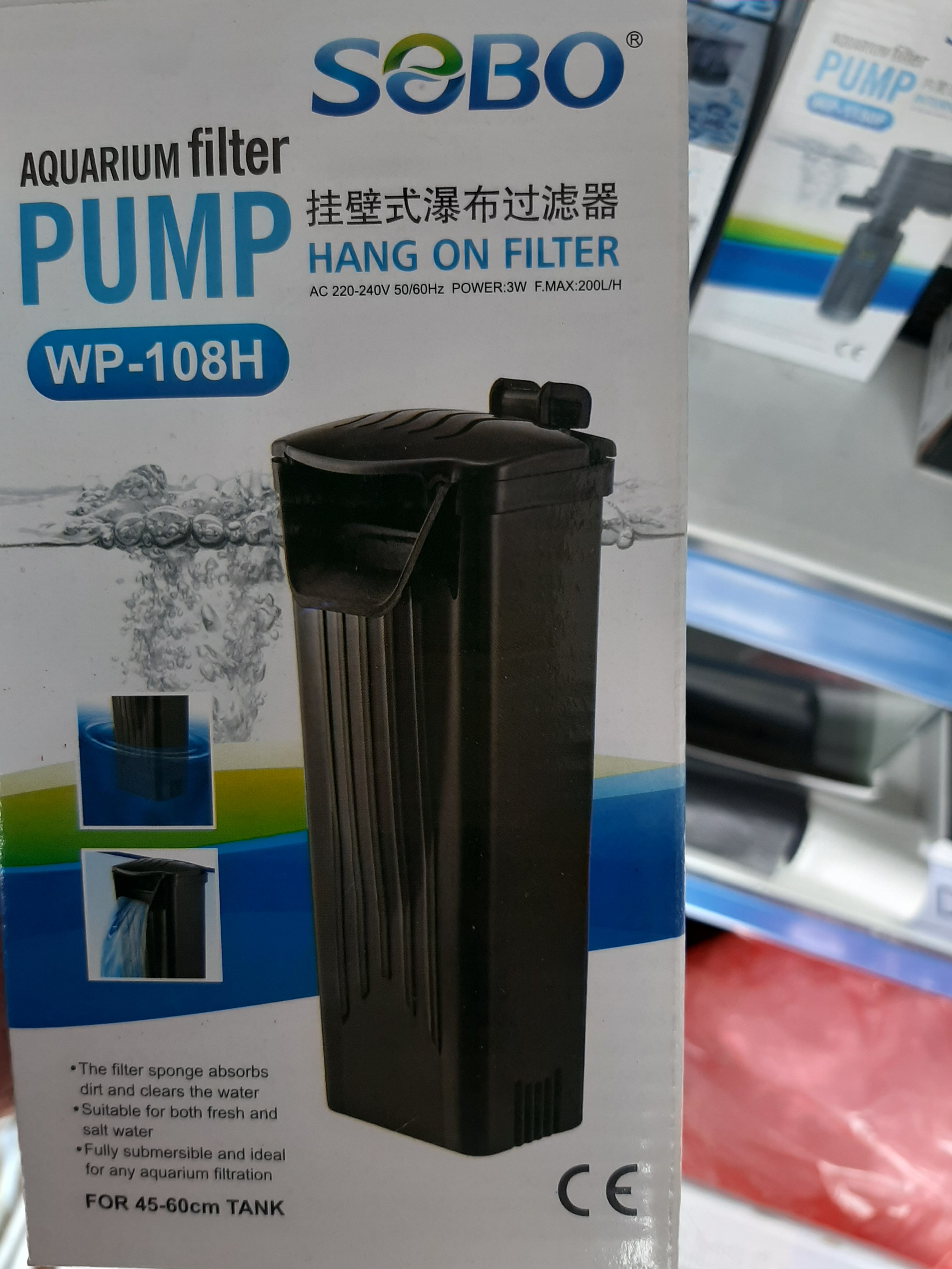 Lọc thác cho bể rùa, bể cá Sobo WP-108H