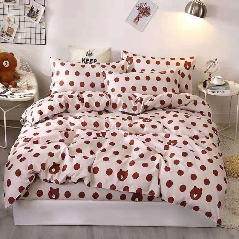 (FreeShip MAX) Set 5 món chăn ga gối cotton poly nhập