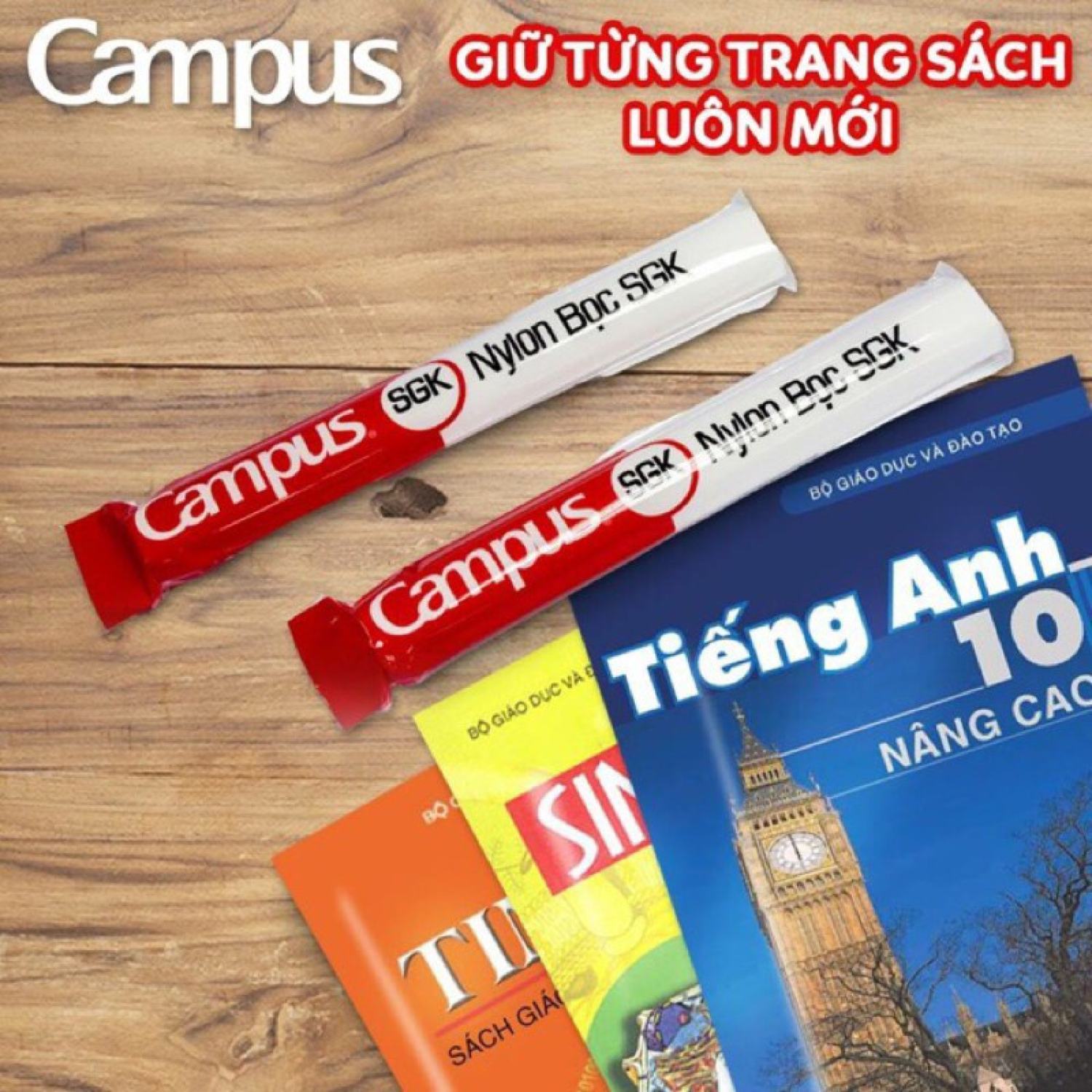 Bọc vở, bọc sách giáo khoa Campus 17 x 24cm