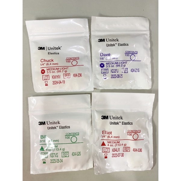 Thun kéo niền răng, chun liên hàm 3M Unitek Elastics (100 chun/túi)