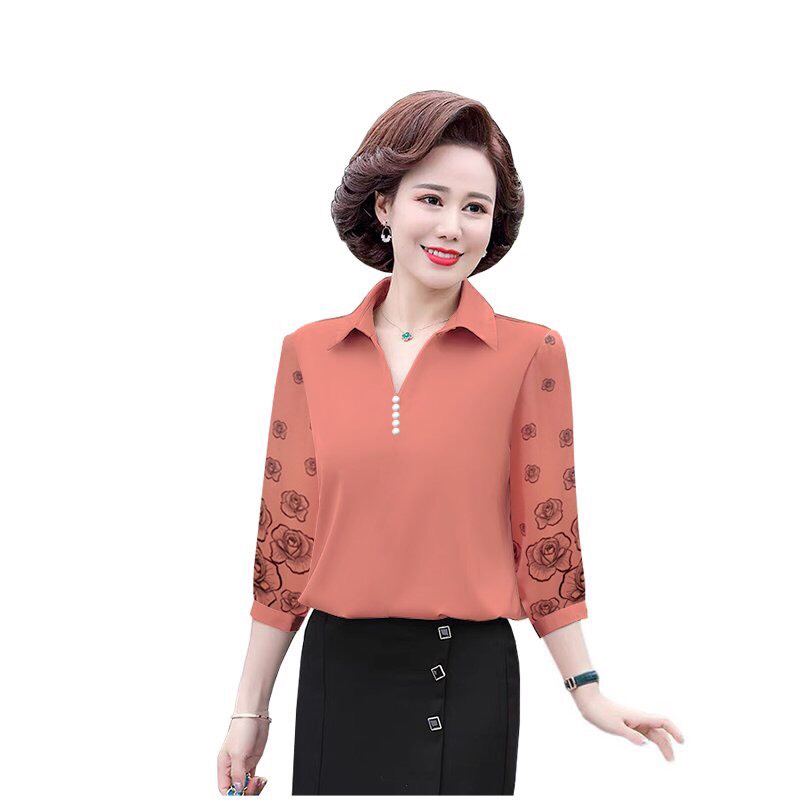 Xuka-fashion ladies U40 U50-shirt middle-aged coat style German stock delivery hand miss floral motifs separated to chảnh 3a27 3a26 3a33 3a29 3A34 3a35