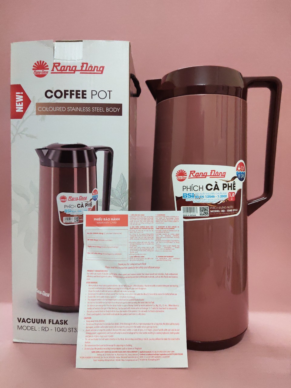 Bình Đựng Nước, Bình Trà, Bình Cafe Cao Cấp 1000ml  RD 1040 ST3.E Rạng Đông