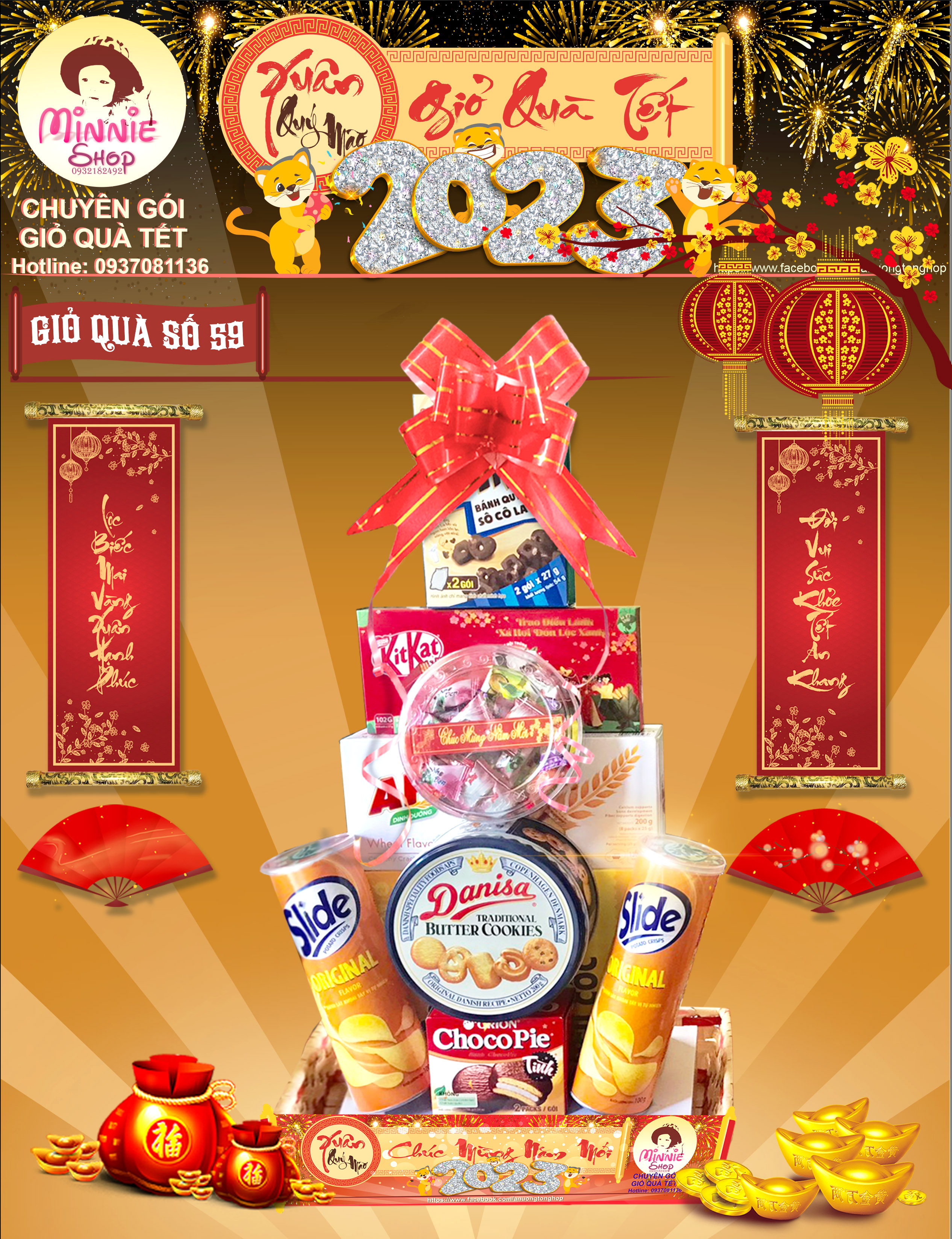 Giỏ Quà Tết 2024 - 3 Giỏ Giá 4xx (2) MS58,59,47  (MINNIE SHOP)