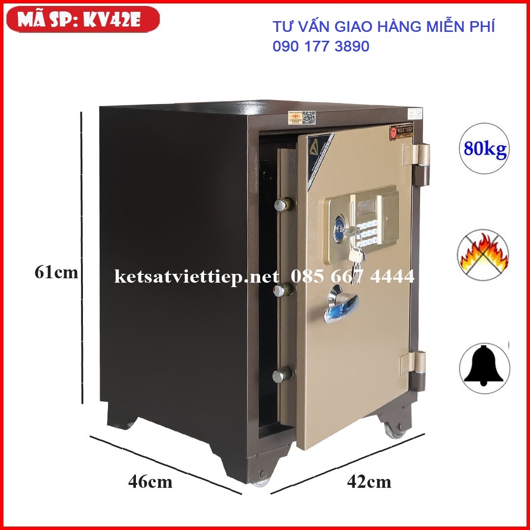 [ CHÍNH HÃNG ] Két sắt Việt Tiệp KV42E khóa điện tử - 80kg