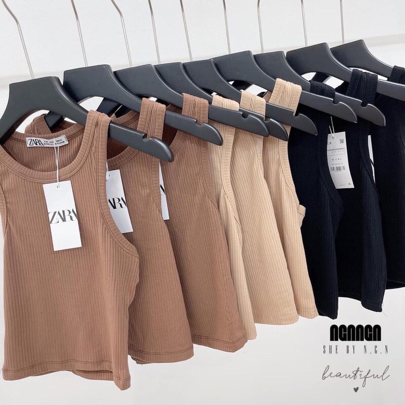 Áo ba lỗ croptop chất thun tăm co giãn