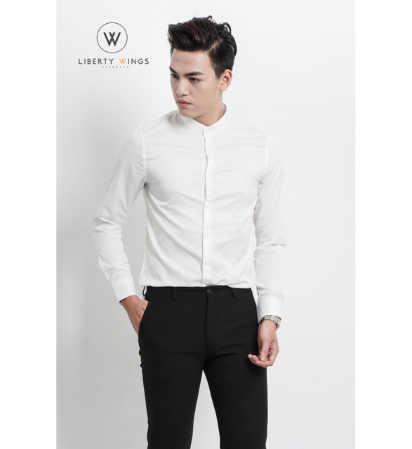 [HCM]ÁO SOMI NAM TRẮNG TRƠN CHẤT KATE LỤA BINTORE94 MS089