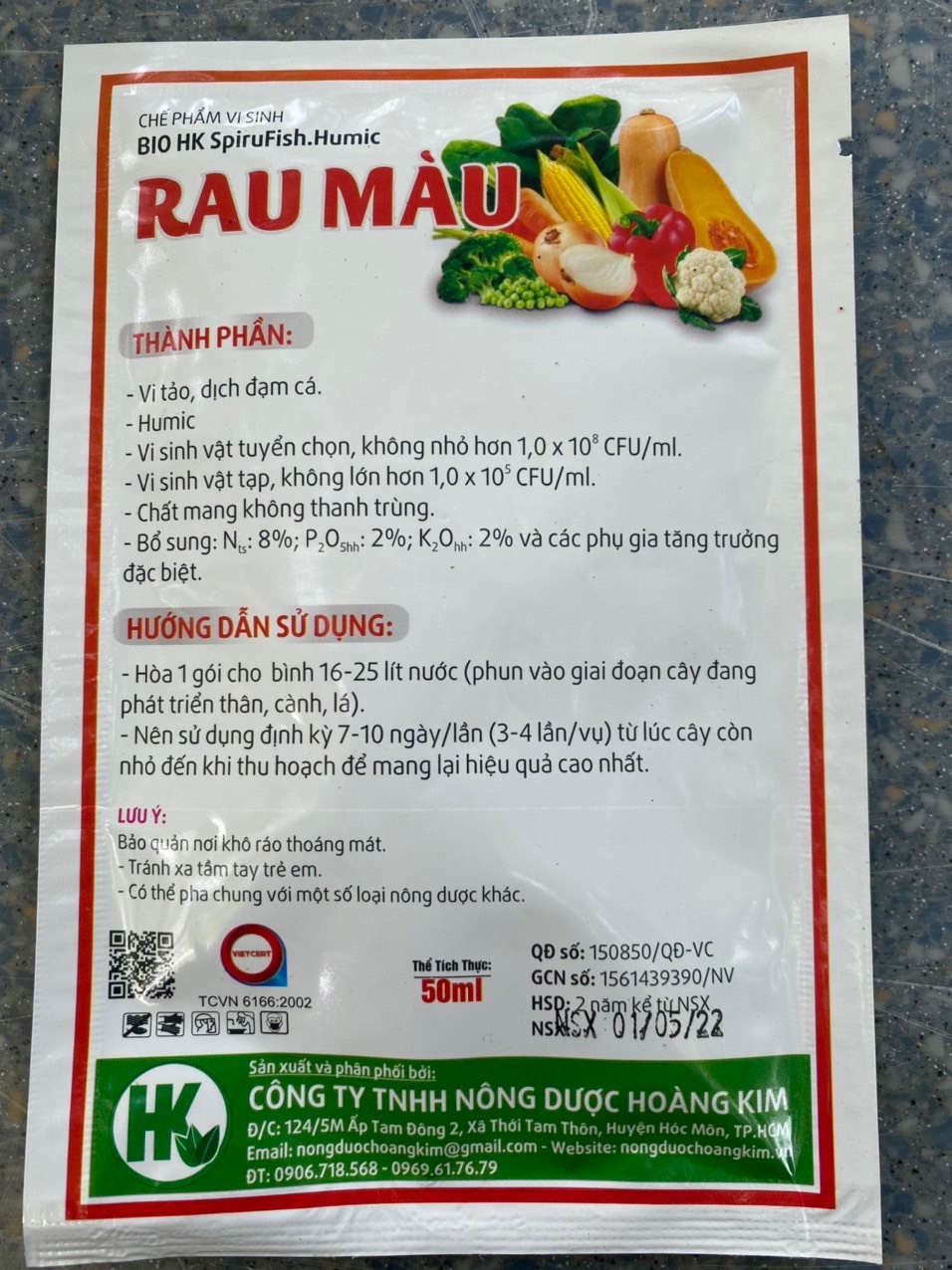 Đạm cá humic/Phân dưỡng cho rau màu/Phân bón rau (50ml)