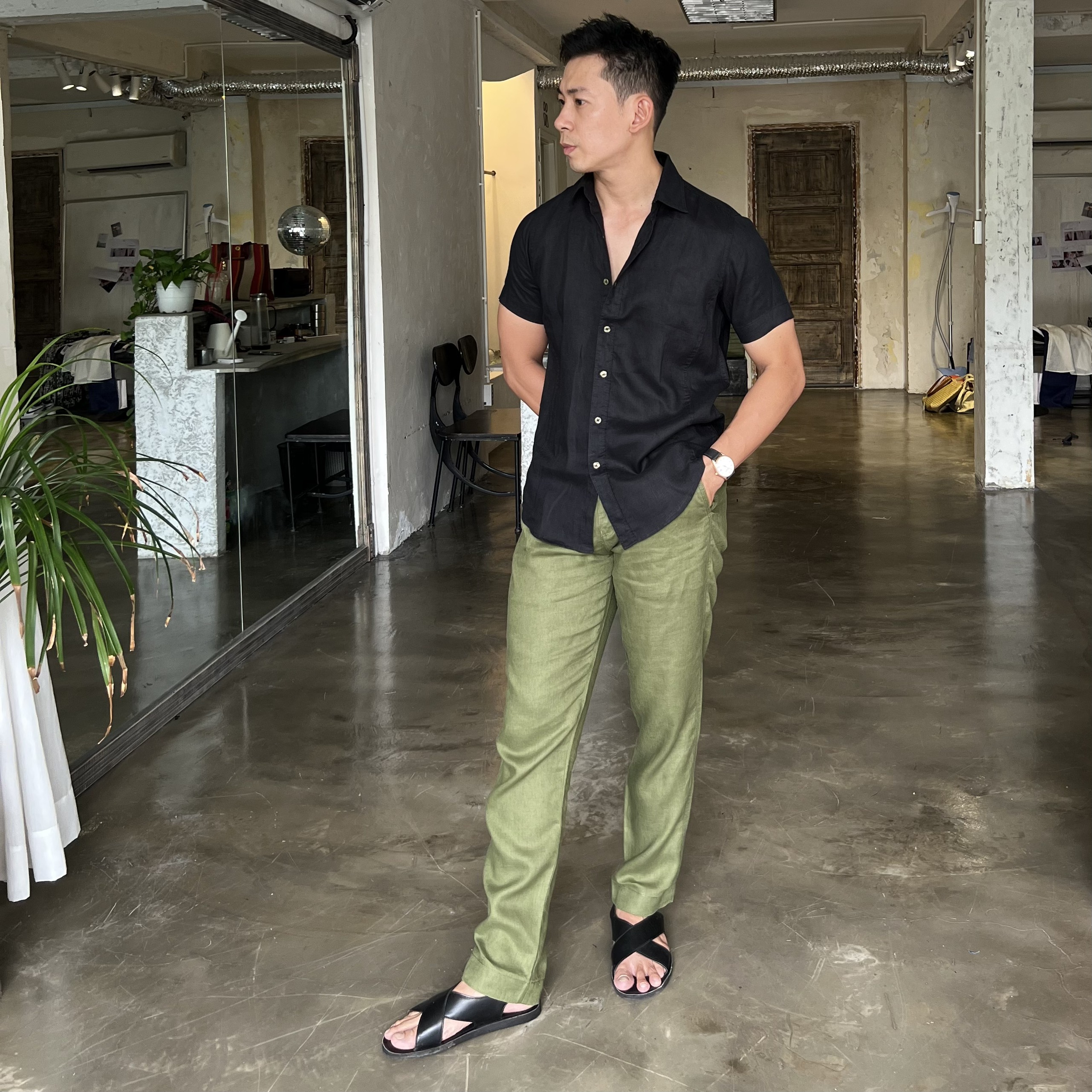 [HIMSTYLE] Quần Dài Nam Linen Cao Cấp Thoáng Mát Chuẩn Form