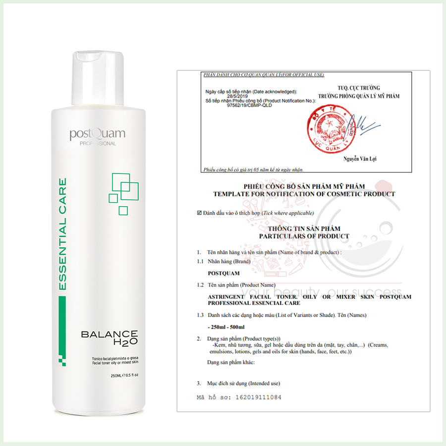 Nước cân bằng PostQuam cho da dầu mụn, hỗn hợp Astringent Facial Toner For Oily Or Mixer Skin