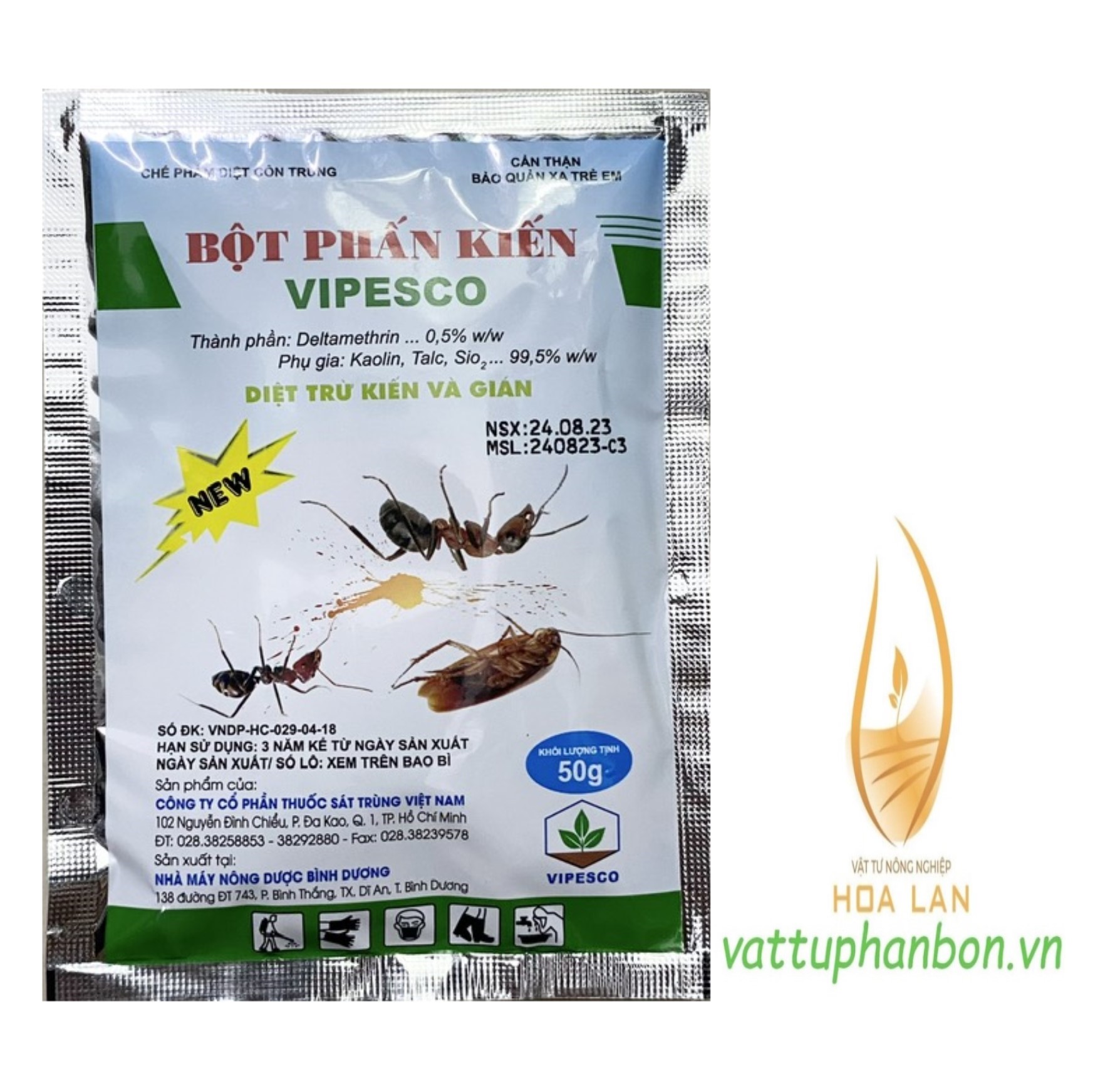 Bột Phấn Kiến Vipesco - Diệt Trừ Kiến Gián - #021B# 50g