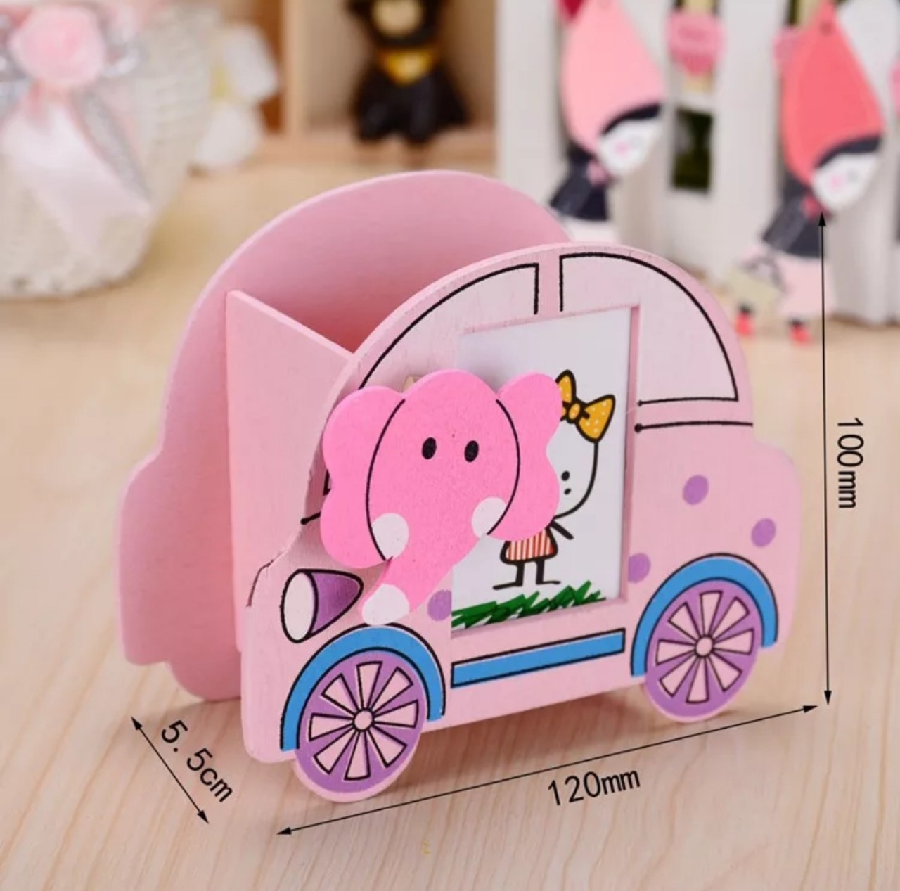 Hộp gỗ cắm bút dễ thương