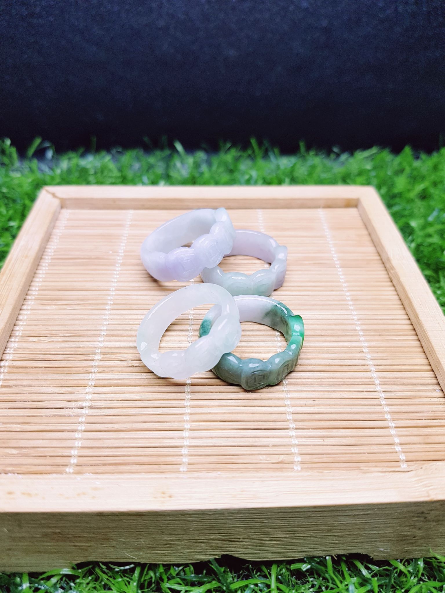 Nhẫn Kim Tiền Đá Cẩm Thạch