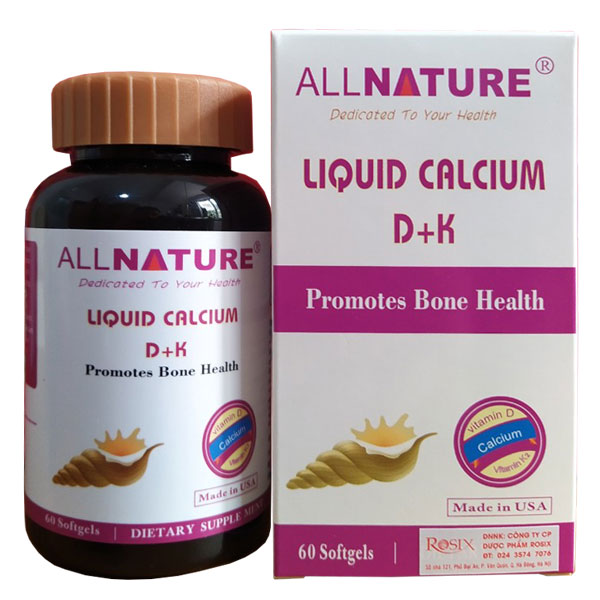 Liquid Calcium D+K, hỗ trợ bổ sung canxi, vitamin D3