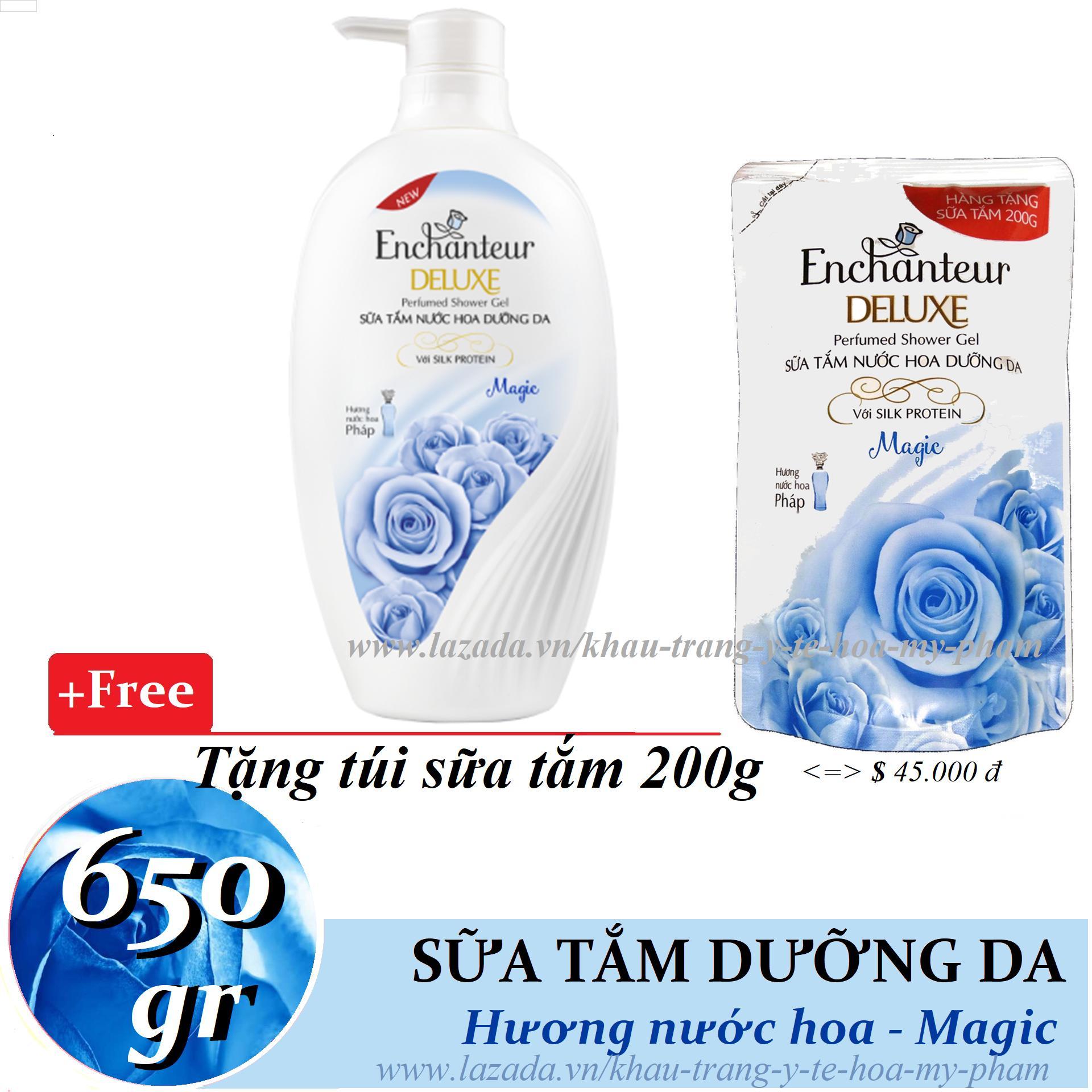 [HCM]Enchanteur - Sữa tắm dưỡng da hương nước hoa Magic 650 gr + Tặng túi sữa tắm 200 g