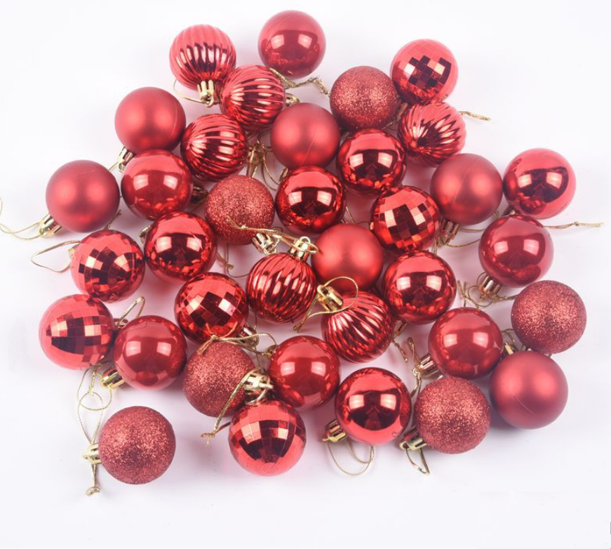 Set 6 quả 4cm E19 quả châu trang trí noel