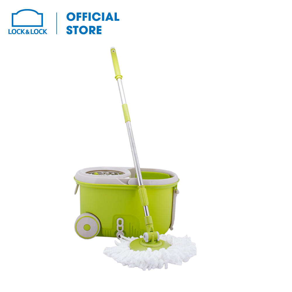 >> BÁO GIÁ BỘ CÂY LAU NHÀ XOAY TAY COMPACT SPIN MOP LOCK | Shopee Lazada Sendo Tiki mới nhất 54 MOP-L003 - Bộ cây lau nhà xoay tay Lock&Lock Walkable Mop 360 độ