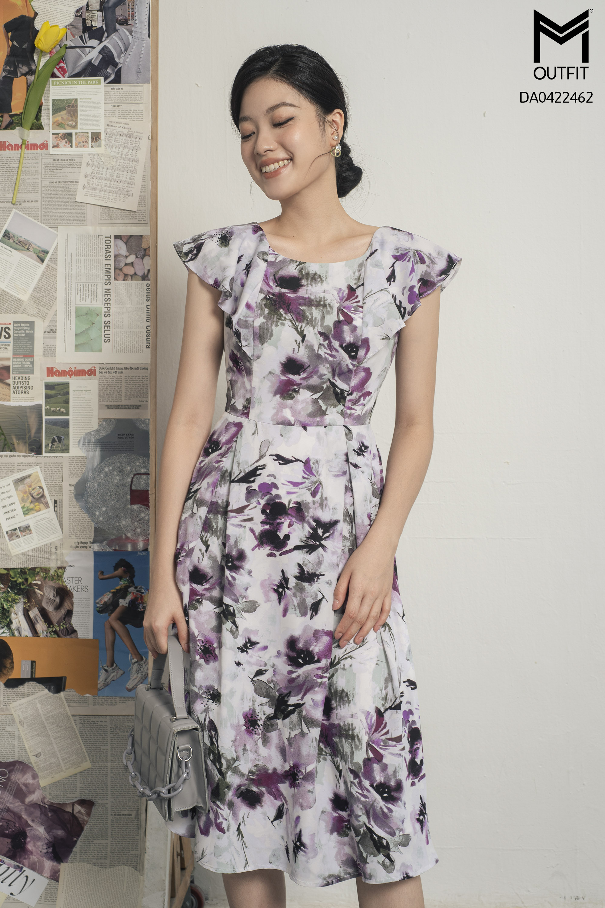 Đầm dáng xòe, ly chụm, tà bong - Mmoutfit