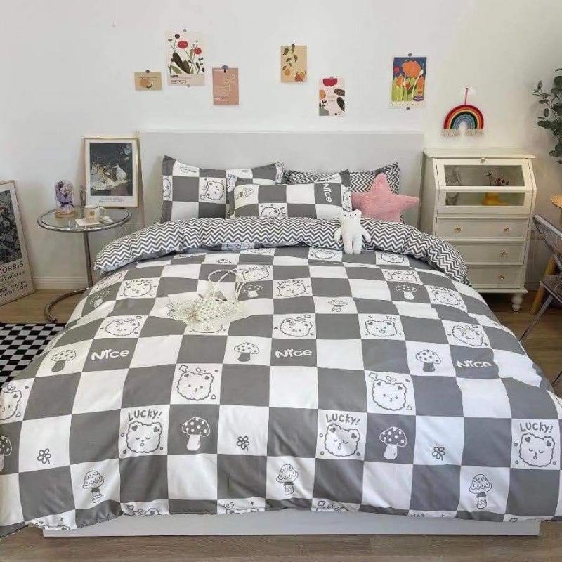 TRỌN BỘ VỎ CHĂN 5 MÓN GA GỐI POLY NHIỀU MÀU ( được chọn mẫu)
