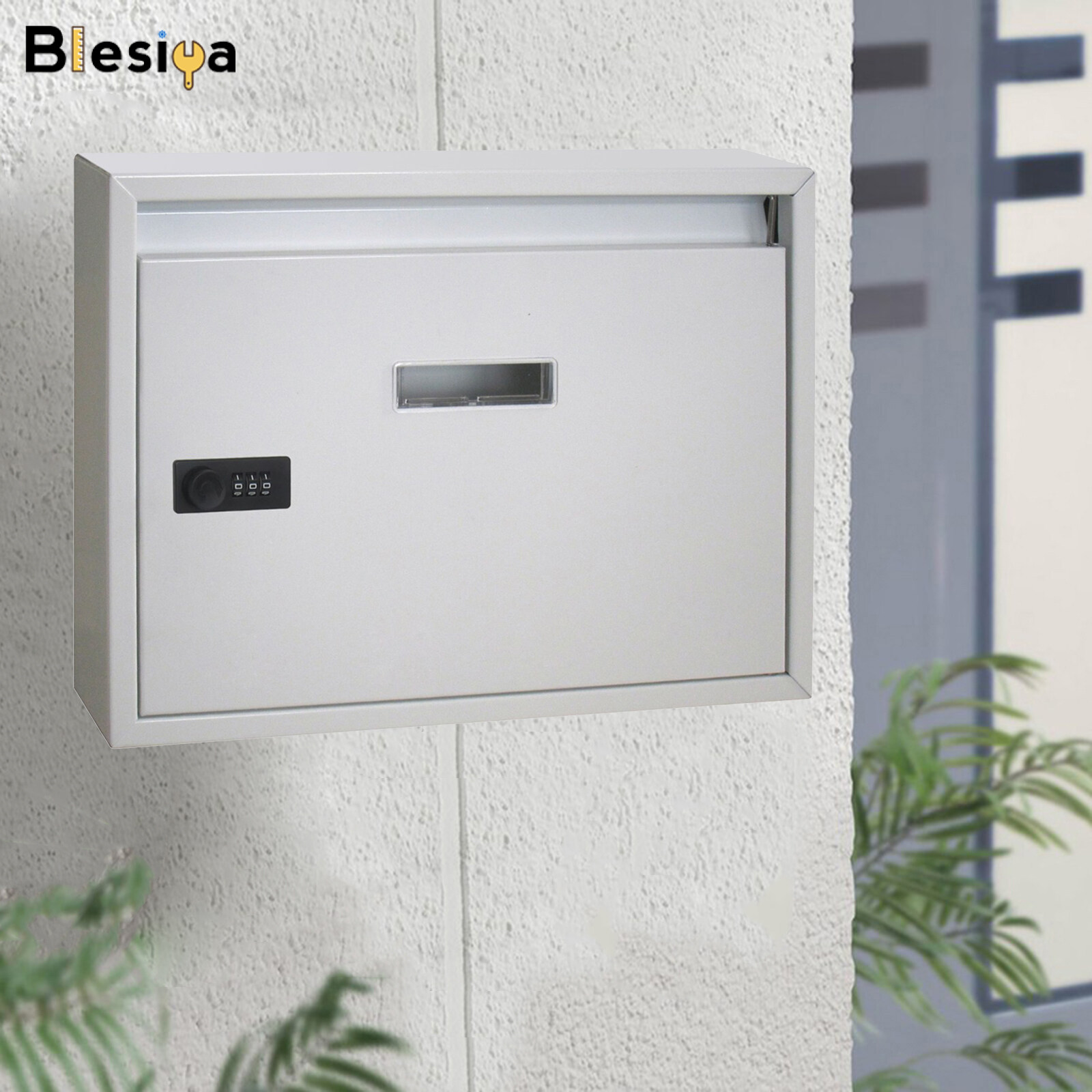 Blesiya Wall Mount Mailbox Mail Box Post Letter Suggestion Box Decoration
