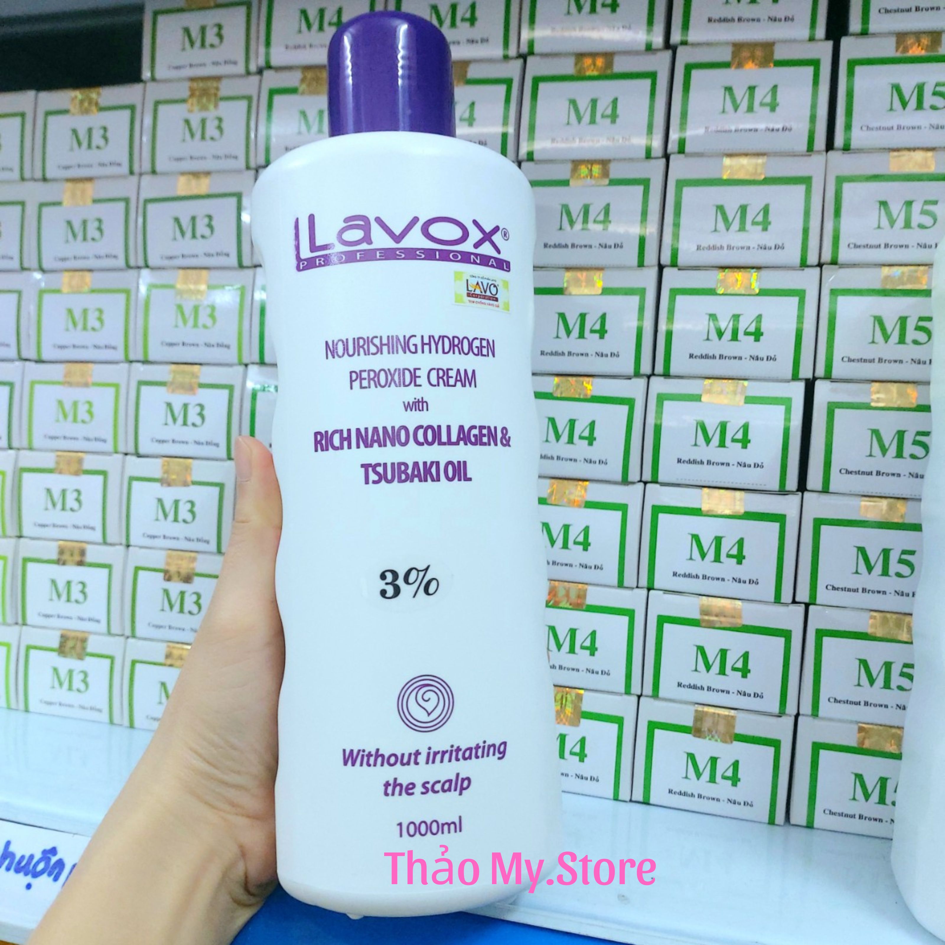 Oxy trợ nhuộm siêu dưỡng lavox collagen 1000ml chống rát- hàng chuẩn công ty