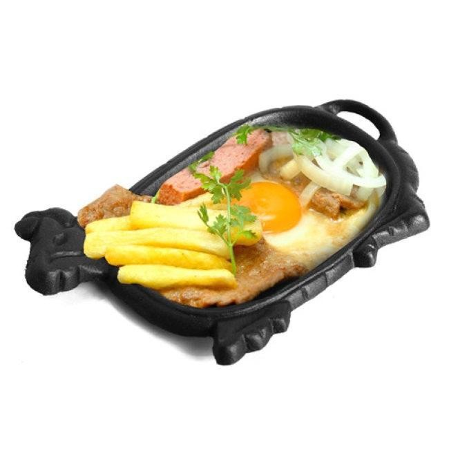 Chảo gang chống dính làm bò bít tết [ KHH ]
