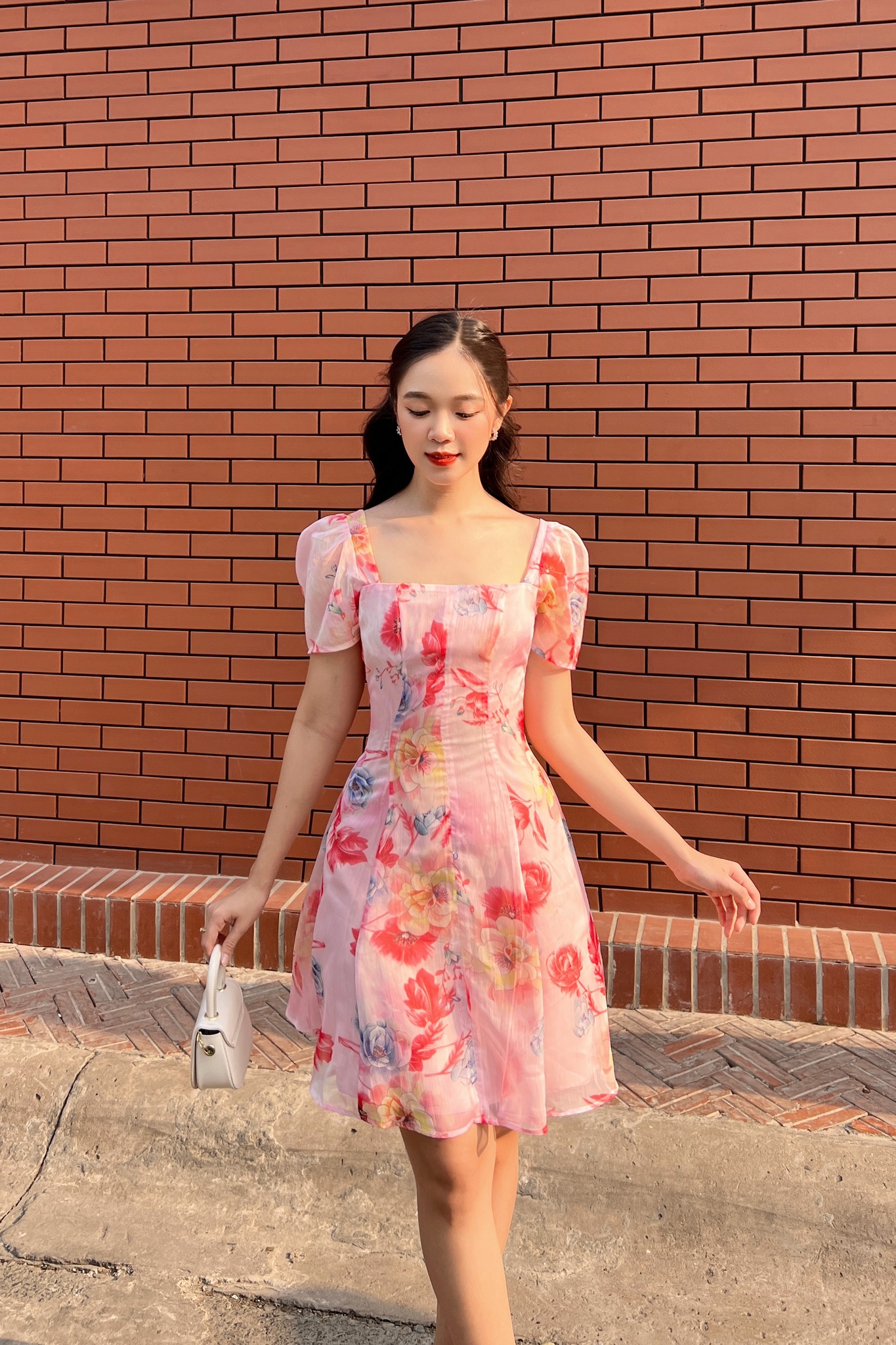 OLV - Đầm Rosaca Square Neck Dress