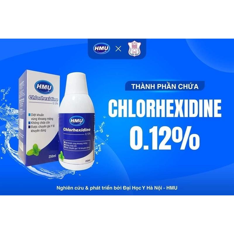 NƯỚC SÚC MIỆNG HMU CHLORHEXIDINE 0.12% (Hộp 250ml)