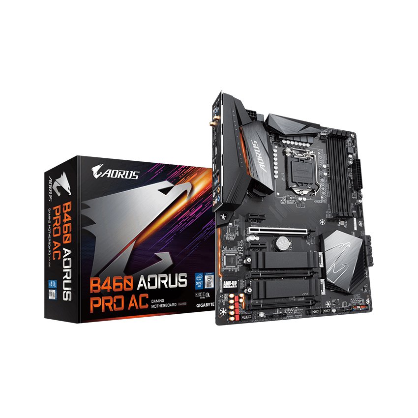 Mainboard Gigabyte B460 AORUS PRO AC (Intel B460, Socket 1200, m-ATX, 4 khe RAM DDR4)