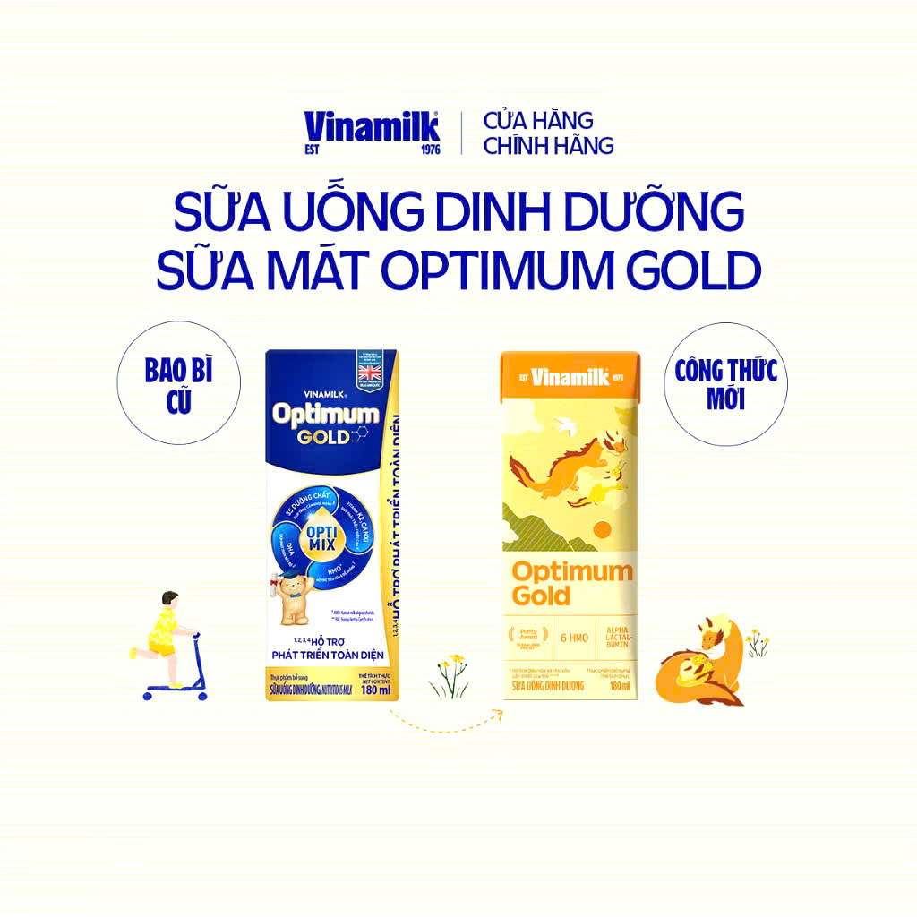 THÙNG 48 HỘP SỮA BỘT PHA SẴN OPTIMUM GOLD 180ML