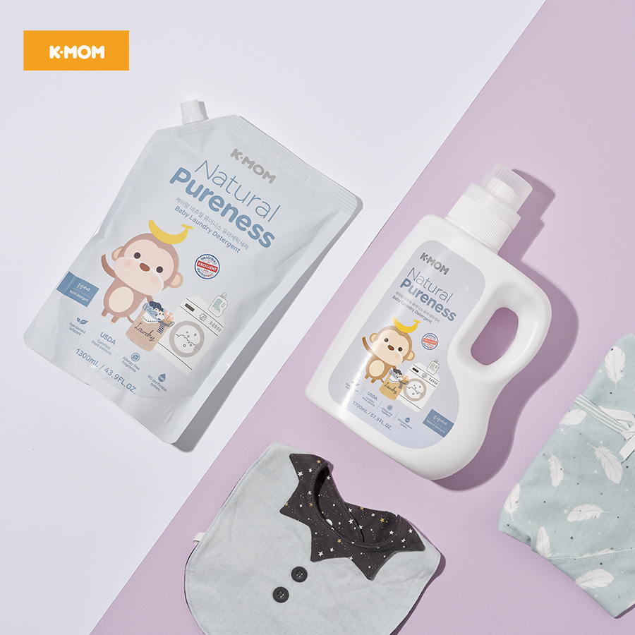 NƯỚC GIẶT ĐỒ SƠ SINH HỮU CƠ K-MOM HÀN QUỐC (TÚI 1300ML)