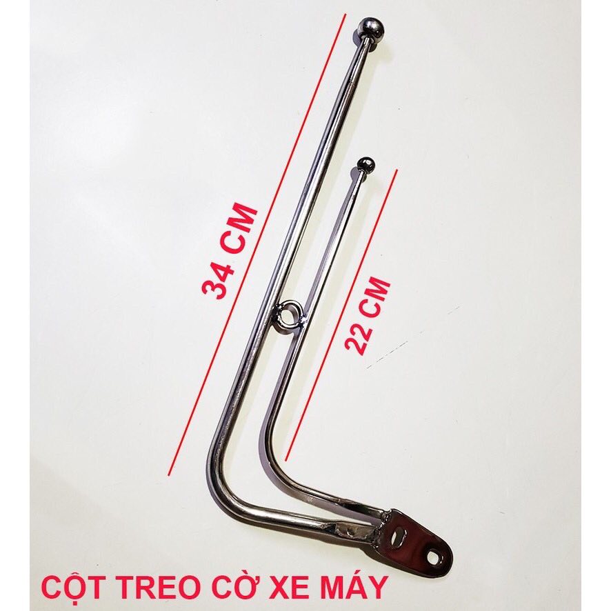 CỘT TREO CỜ INOX GẮN XE MÁY, MOTO