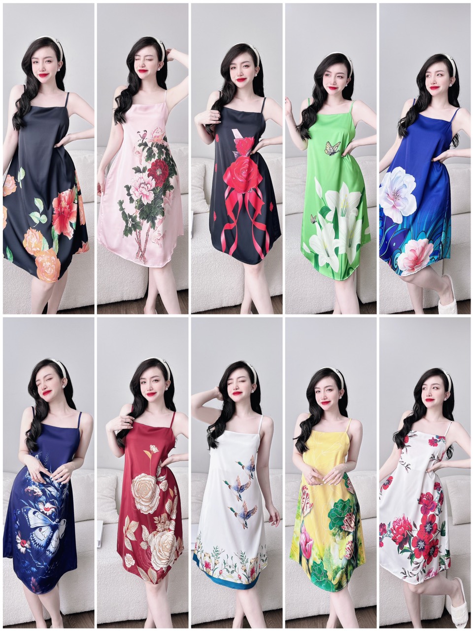 [HCM]DB116- Đầm Lụa Trơn Cao Cấp