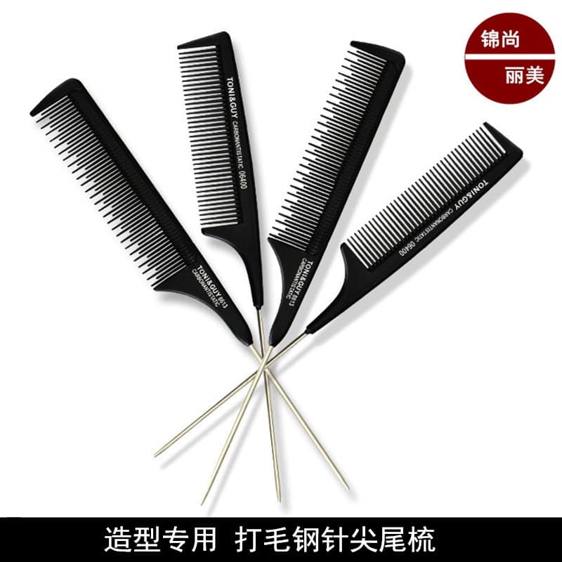 Lược đánh Rối làm tóc chuôi Inox, lược Đuôi Nhọn