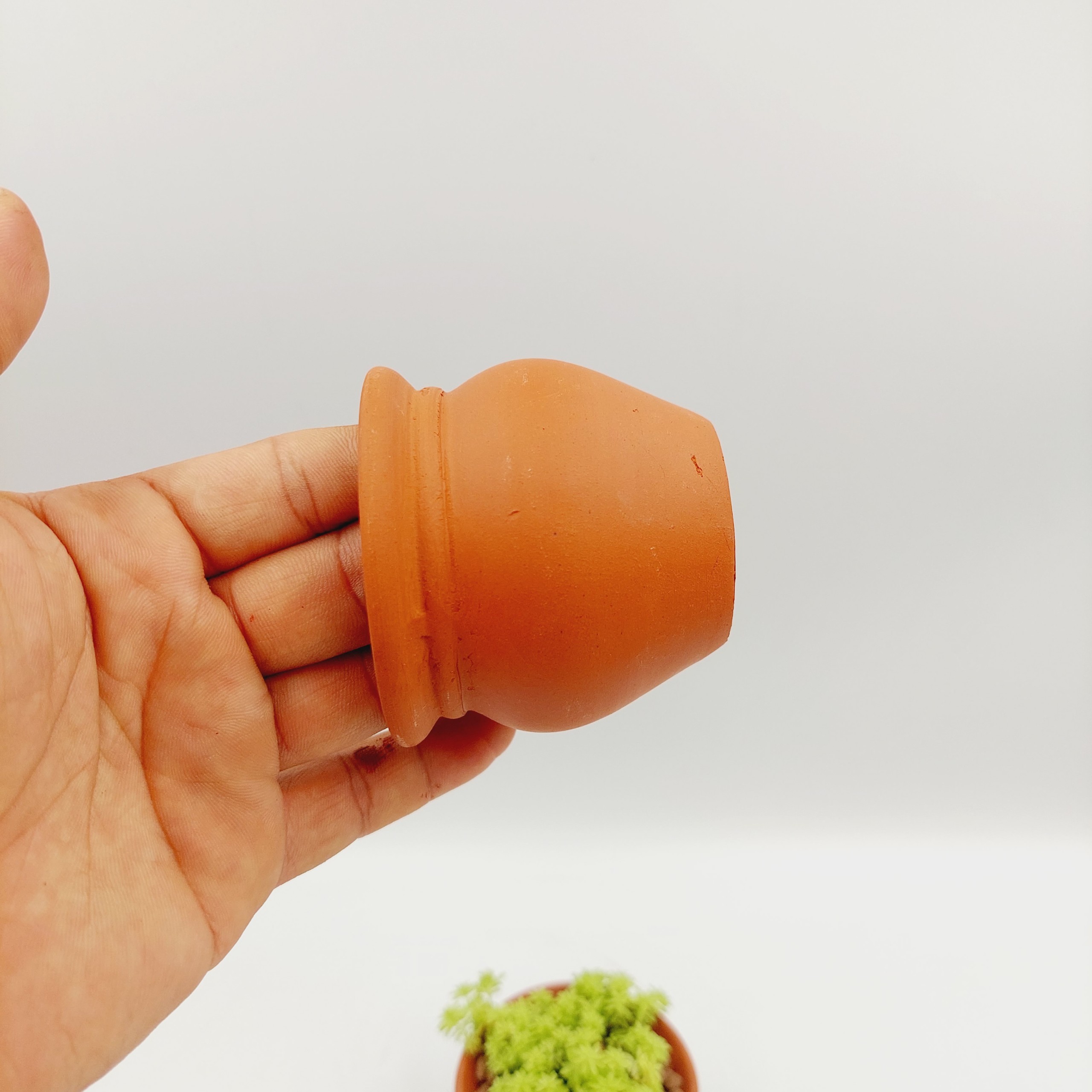 Chậu đất nung, chậu sen đá - Chum mini, miệng chậu 6.5cm, chiều cao 6cm
