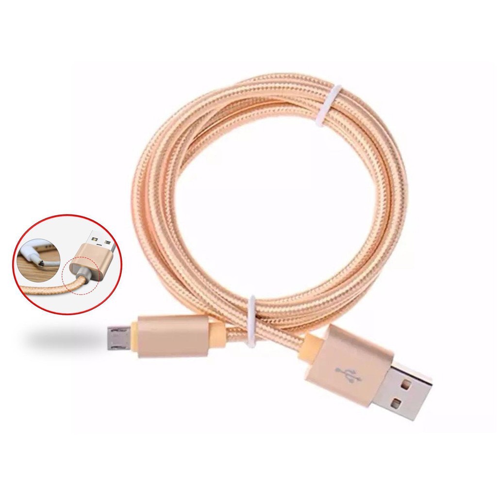 Cáp sạc bọc dù dài 1m, 2m, chân sạc IPHONE