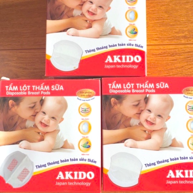 [HCM]Miếng lót thấm sữa Akido ( hộp 24 miếng)