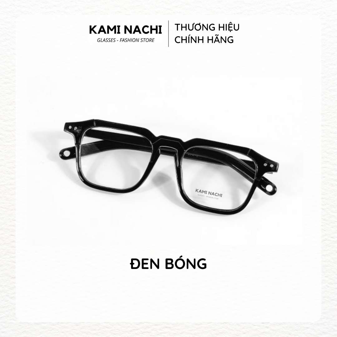 [COMBO Gọng + Tròng] Gọng kính nhựa dáng vuông KAMI NACHI phong cách Âu Mỹ Z3327 - G.O
