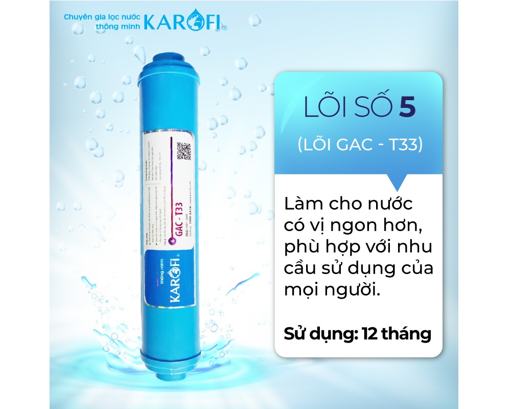 Lõi lọc nước Karofi số 6 GAC-T33
