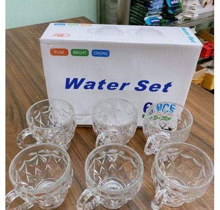 Bộ 6 ly thủy tinh cao cấp tay cầm