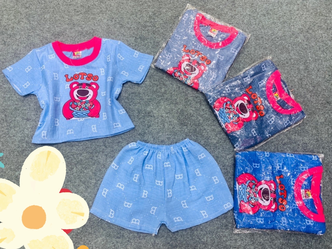 Bộ Jean Lụa  Bé (6-18kg) (giao màu ngẫu nhiên)