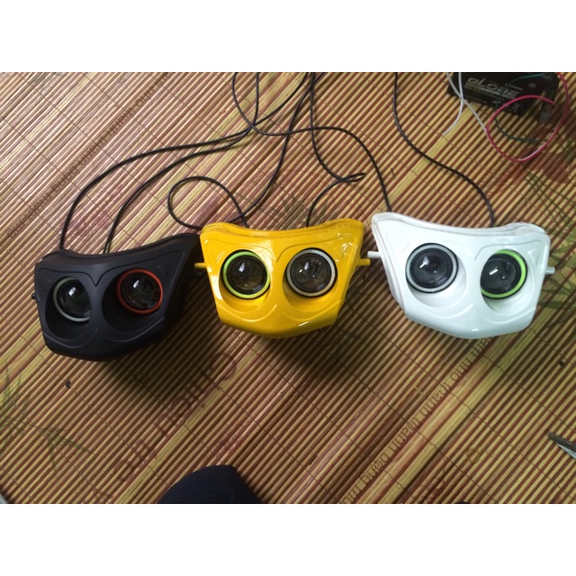 Bộ mắt mèo xe Wave a full đèn 7 màu
