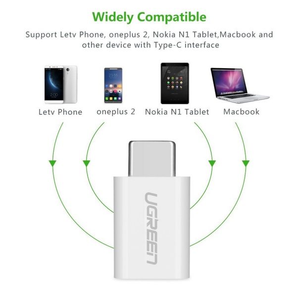 Đầu Chuyển Đổi USB Type-C Sang Micro USB Ugreen 30154 - Hàng chính hãng