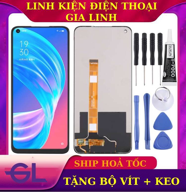 Màn hình oppo a53-5g /a73-5g /realme 7-5g /realme q2 /realme v5 tặng keo + bộ vít 9 món