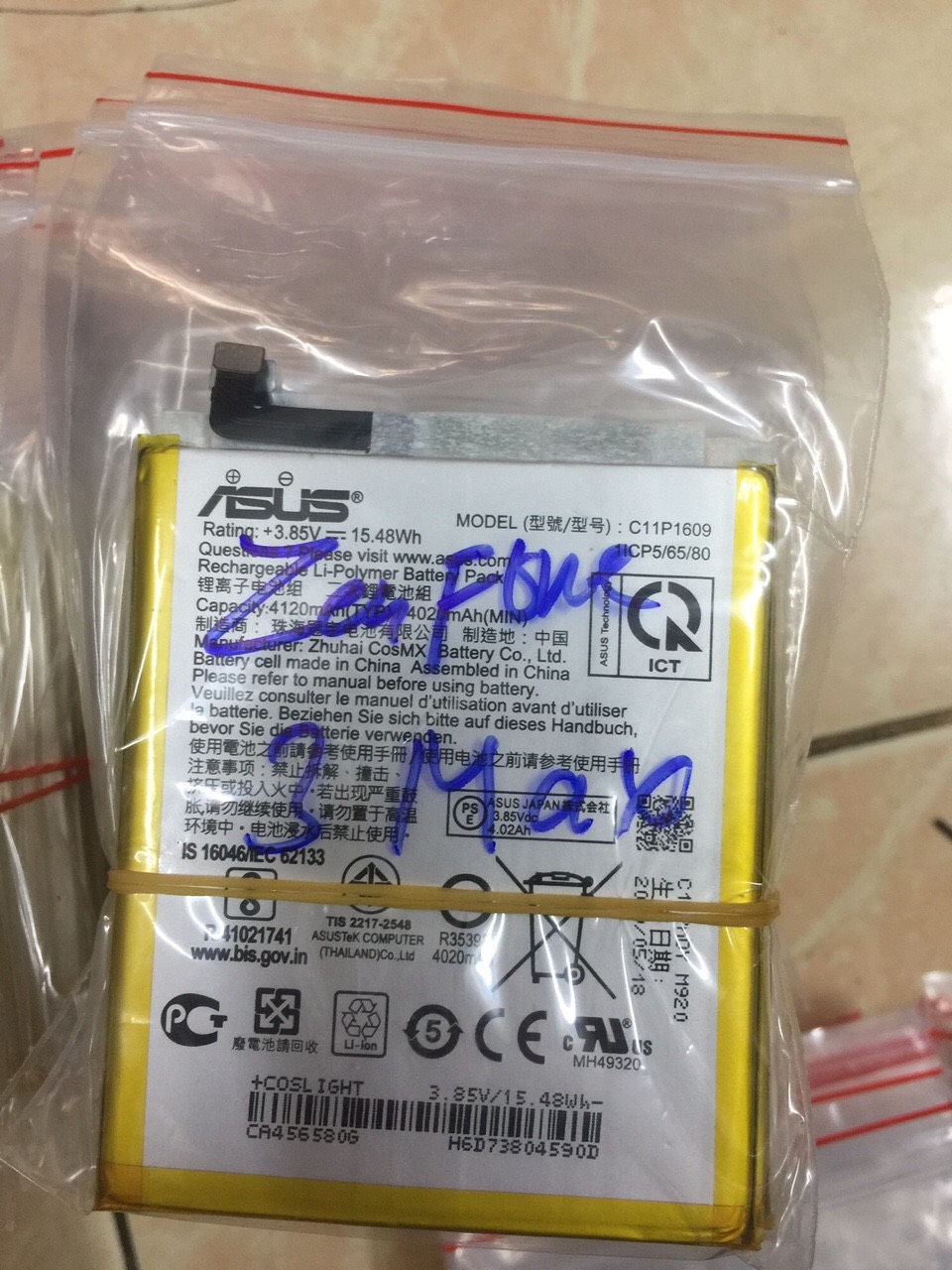 Pin Asus Zenfone 3 Max 5.5 inch X00DD, ZC553KL 4120mAh