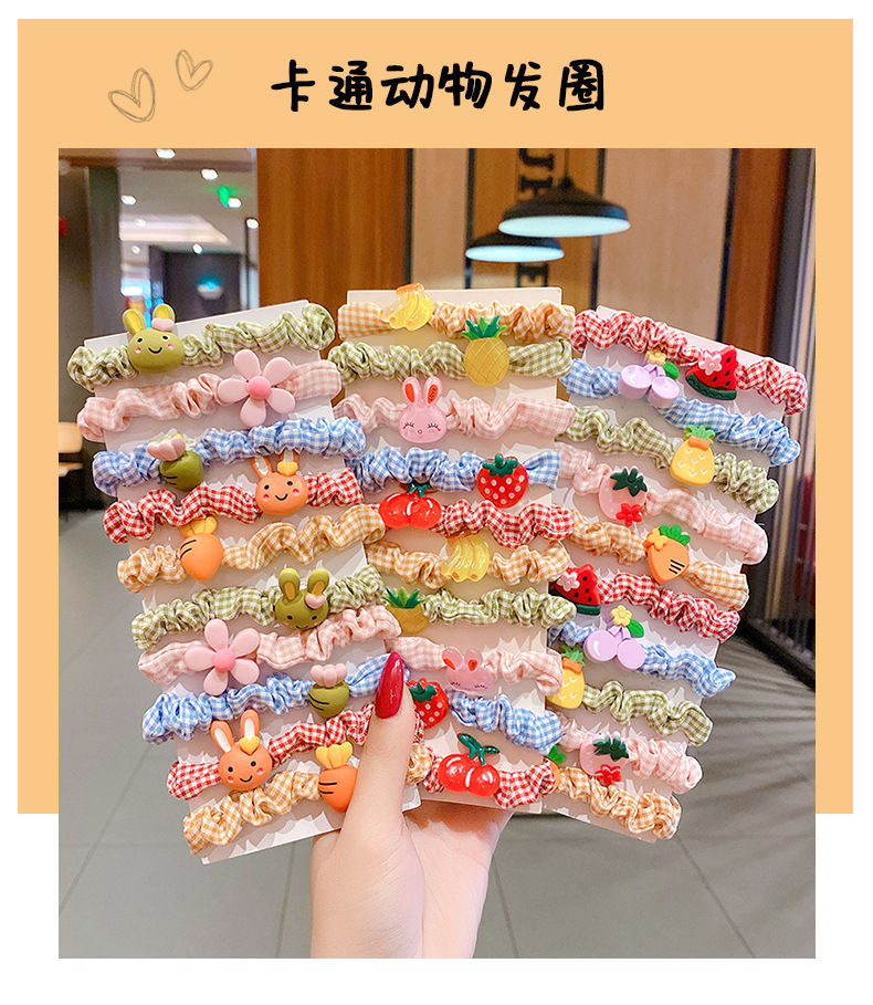 Dây buộc tóc, cột tóc scrunchies hoa quả dễ thương Hàn Quốc