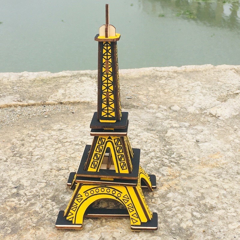Đồ chơi lắp ráp gỗ 3D Mô hình Tháp Eiffel Laser